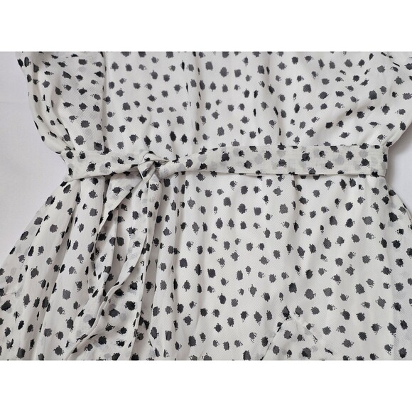 Amanda Lane Women’s Plus Size 20W Black and White Sleeveless Ruffle Dress EUC - Picture 3 of 7